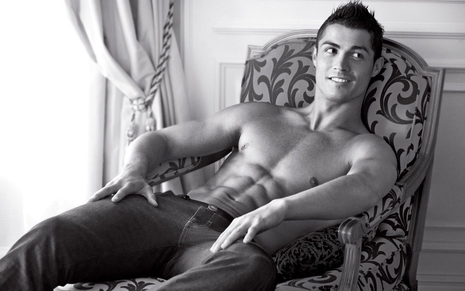 Cristiano Ronaldo Handsome Boy in Jeans Shirtless wallpaper. Best