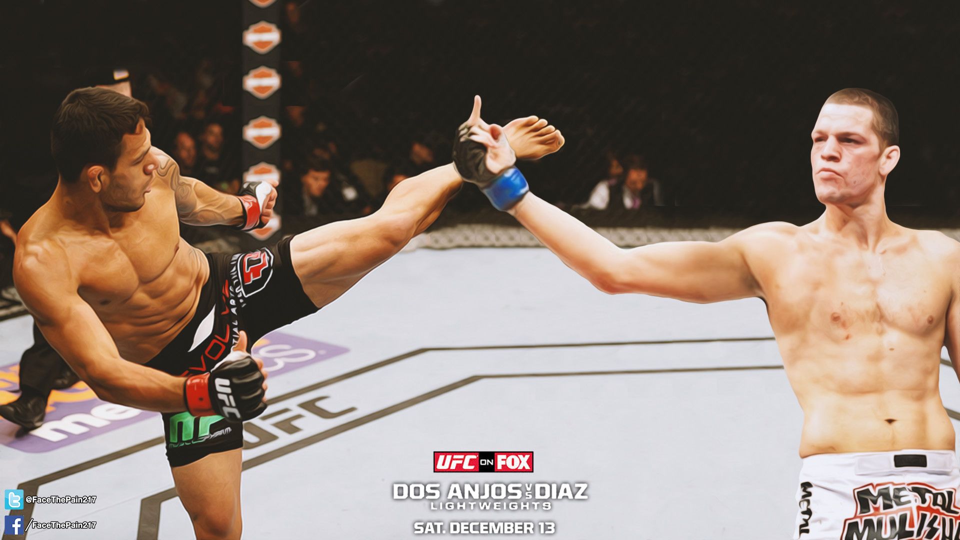 Made This Wallpaper For Rda Vs Nate Tomorrow, Should Diaz