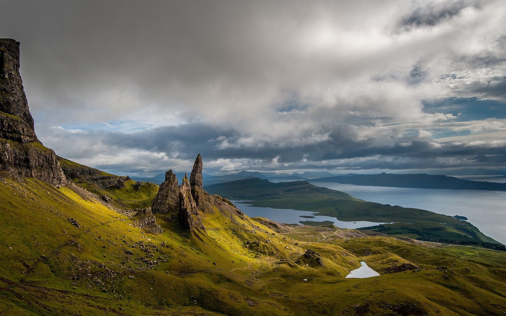 nature, Landscape, Old Man Of Storr, Scotland, Island, Skye, Sea
