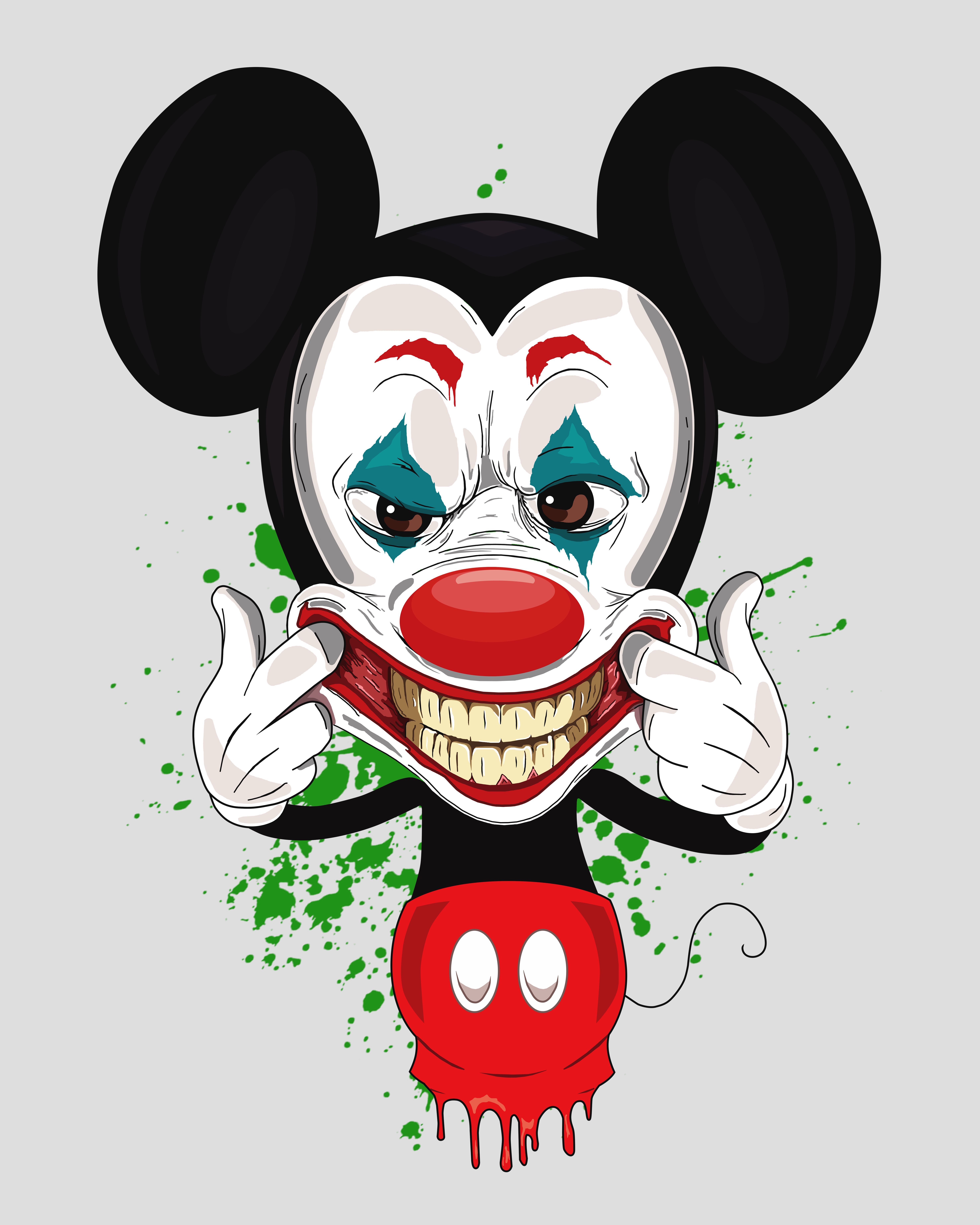 Joker New Mickey Mouse T Shirt 2019 Put On A Happy Face Disney