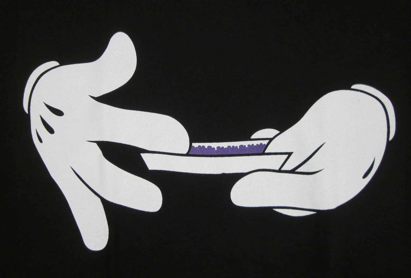Mickey Mouse Hands T Shirt Rolling Joint Purple Kush Tee Adult