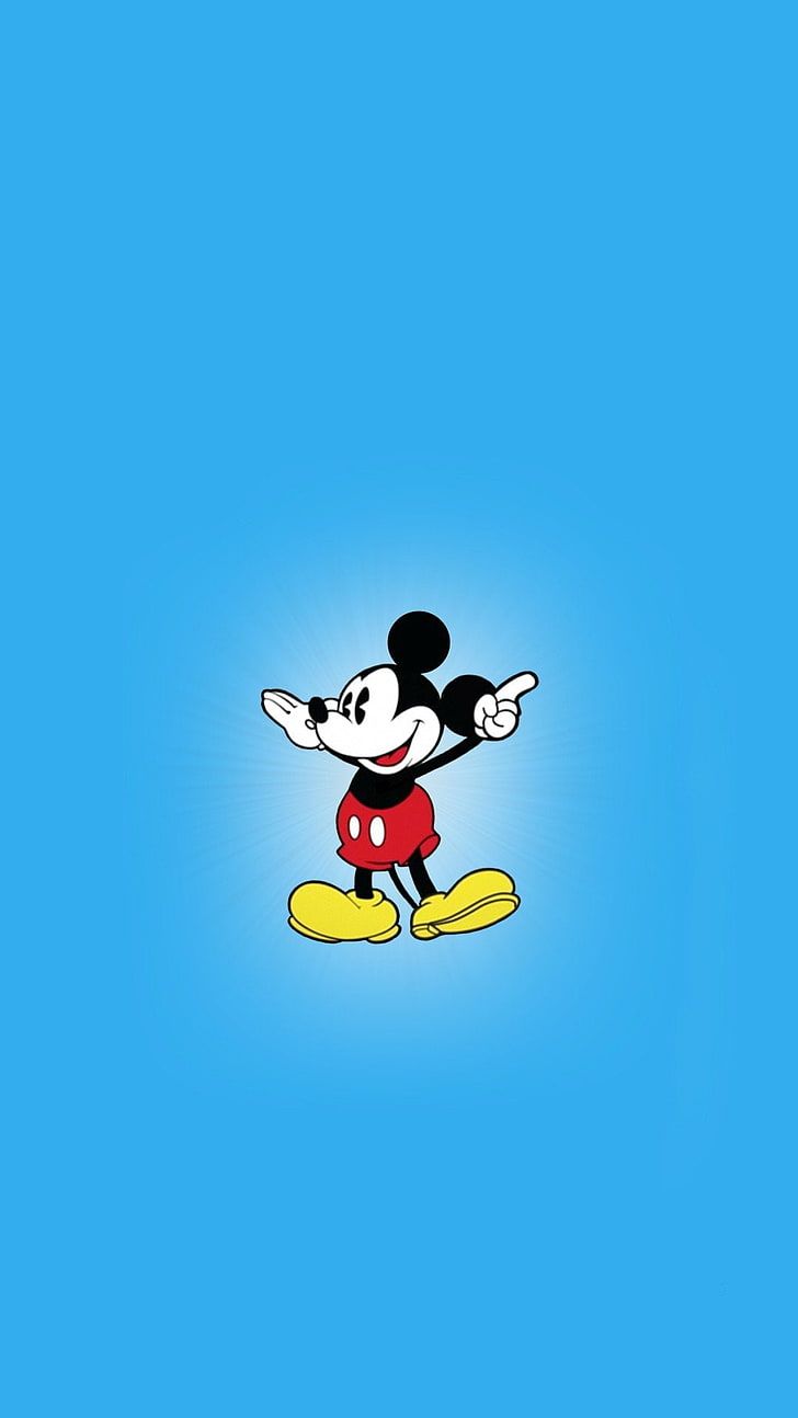 HD Wallpaper: Mickey Mouse, Blue, Mid Air, Motion, Nature, Flying