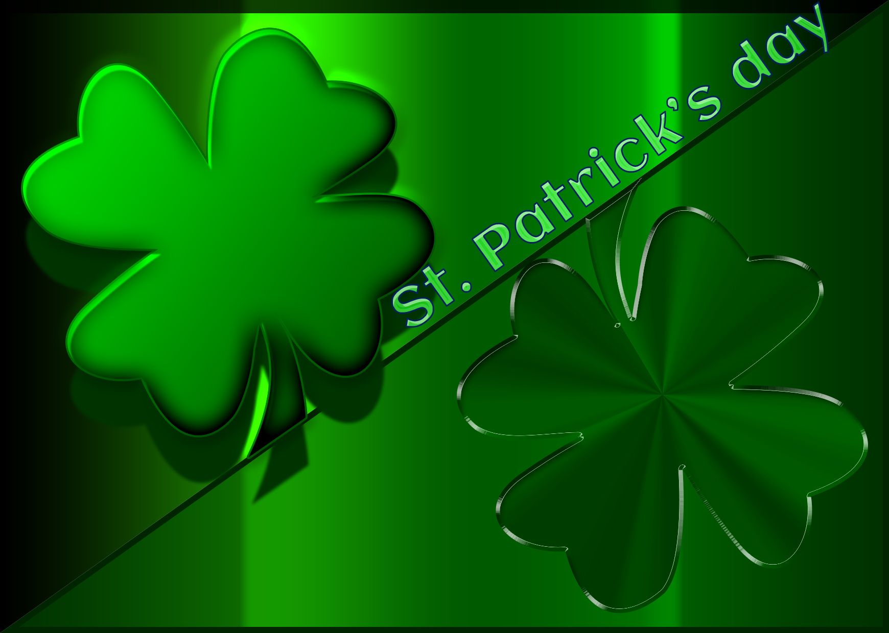 St Patrick's Day Four Leaf Clovers