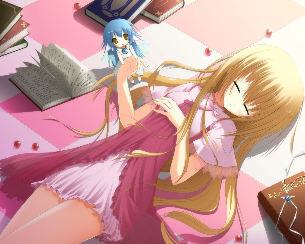 Wallpaper Anime Girl, Sleeping, Blonde