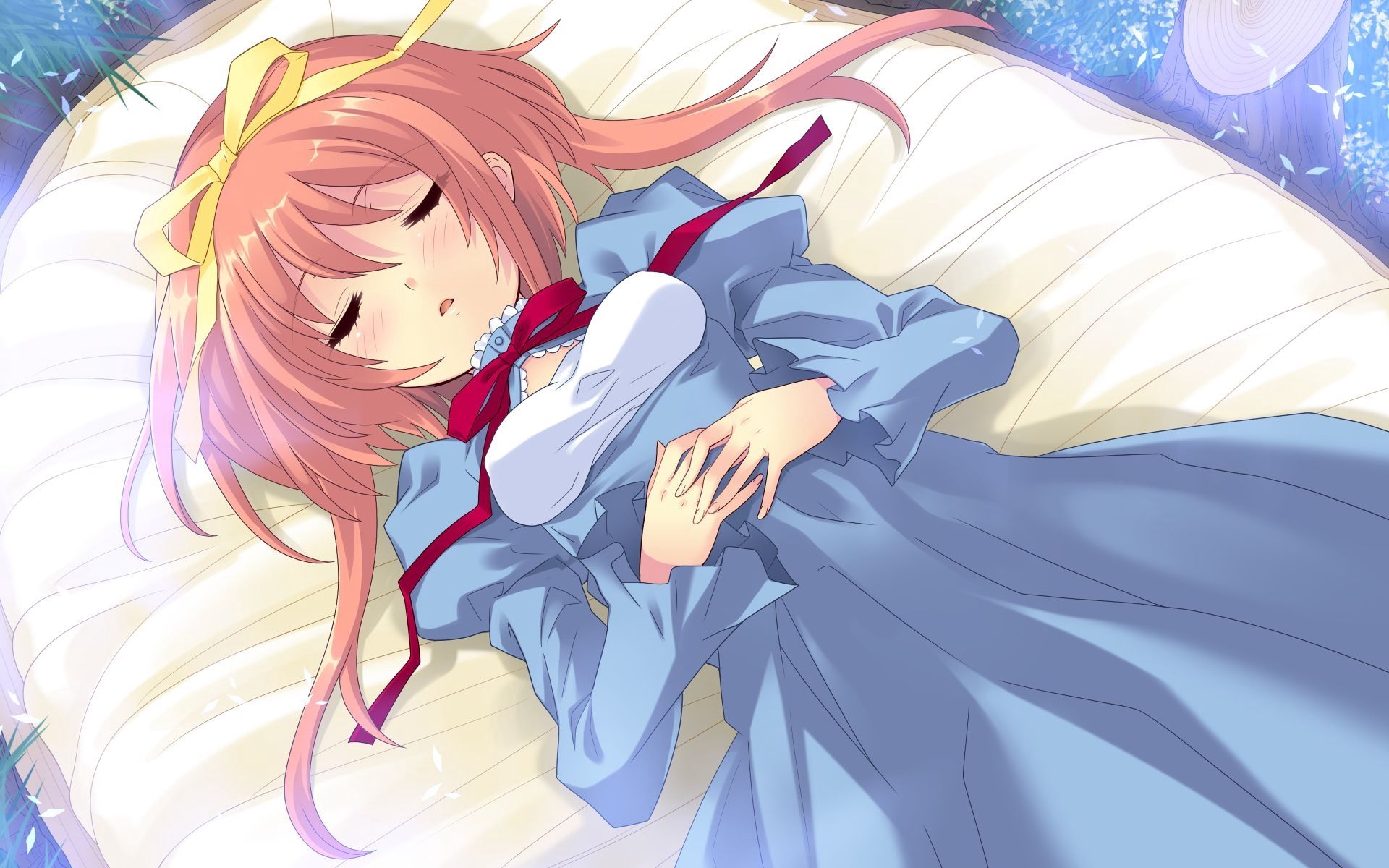 Download wallpaper 1920x1200 anime, girl, sleep, peace of mind