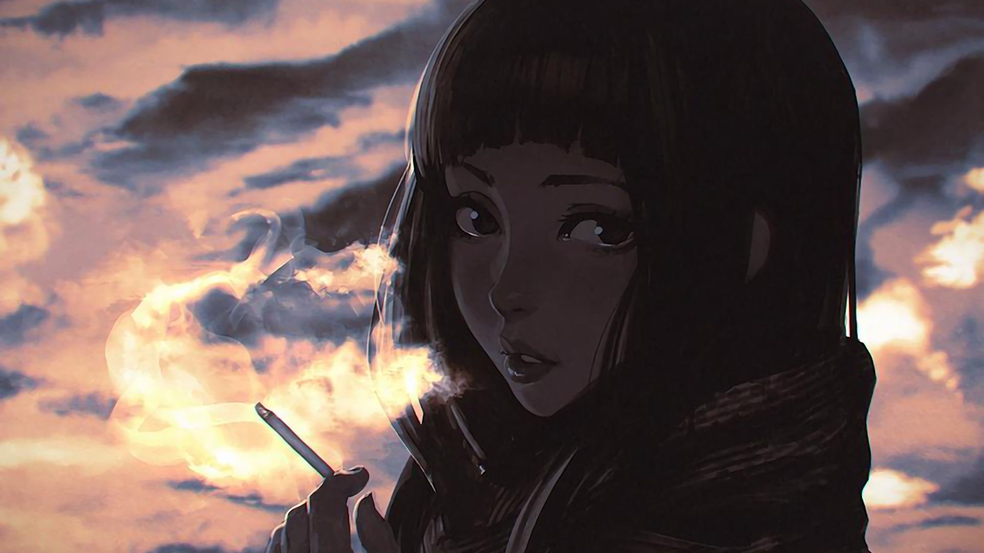 Anime Dark Smoking Wallpapers - Wallpaper Cave
