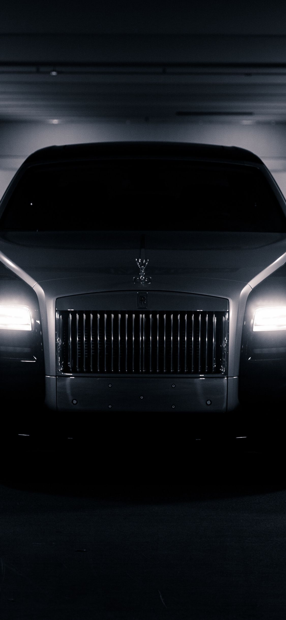 Download 1125x2436 Wallpaper Black, Rolls Royce, Luxury Vehicle