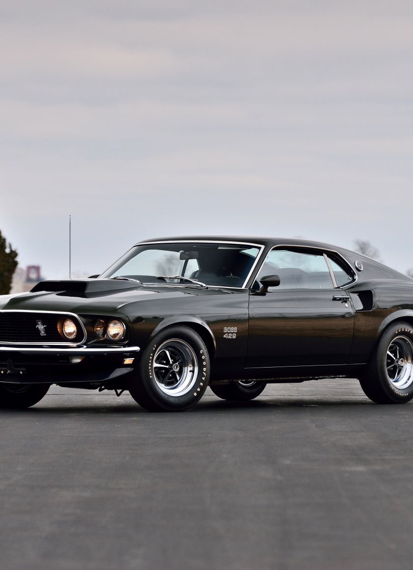 Download 840x1160 wallpaper classic, black, muscle car, ford
