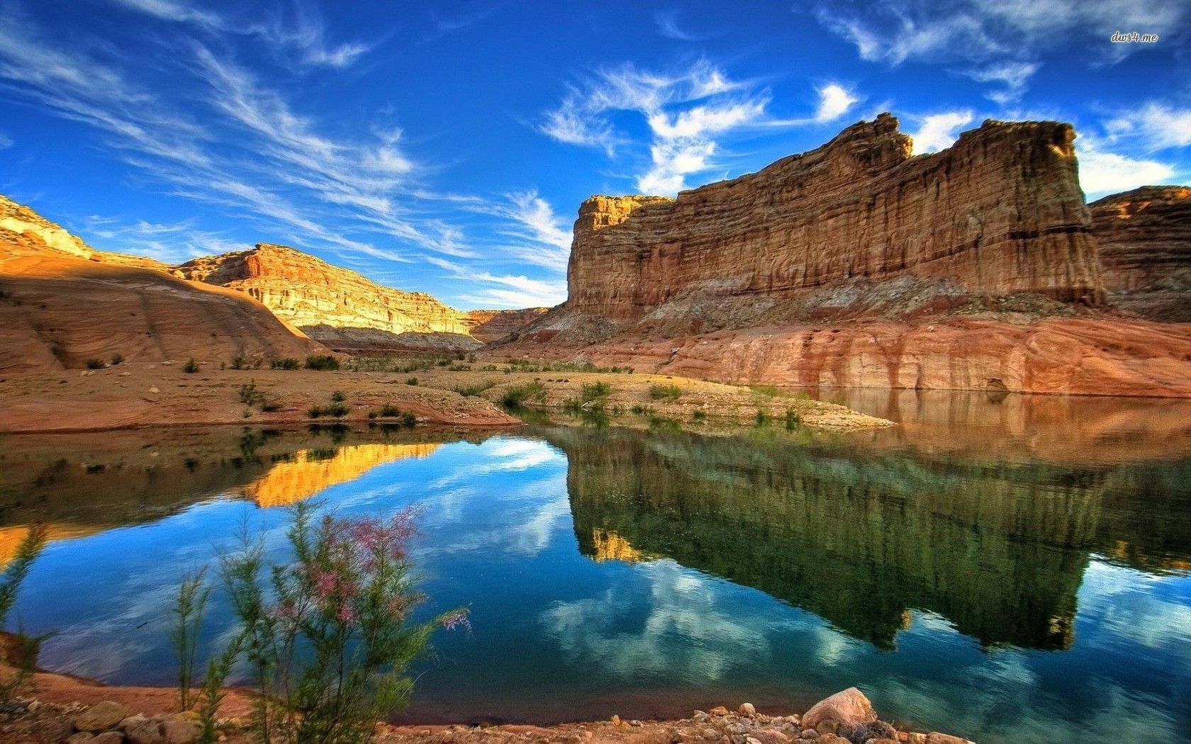 Lake Reflecting The Grand Canyon 1680x1050px Nature Wallpaper HD