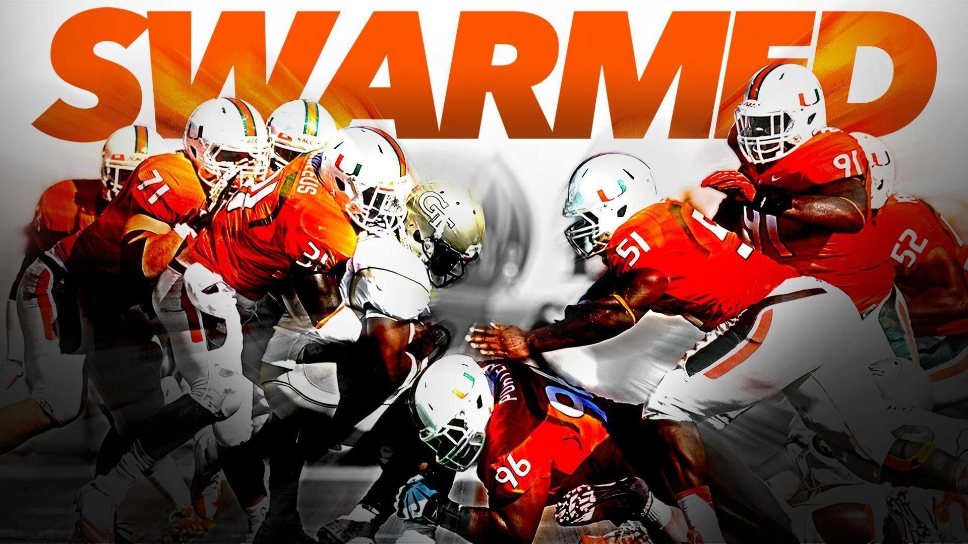 Miami Hurricanes Football Background, Download Wallpaper