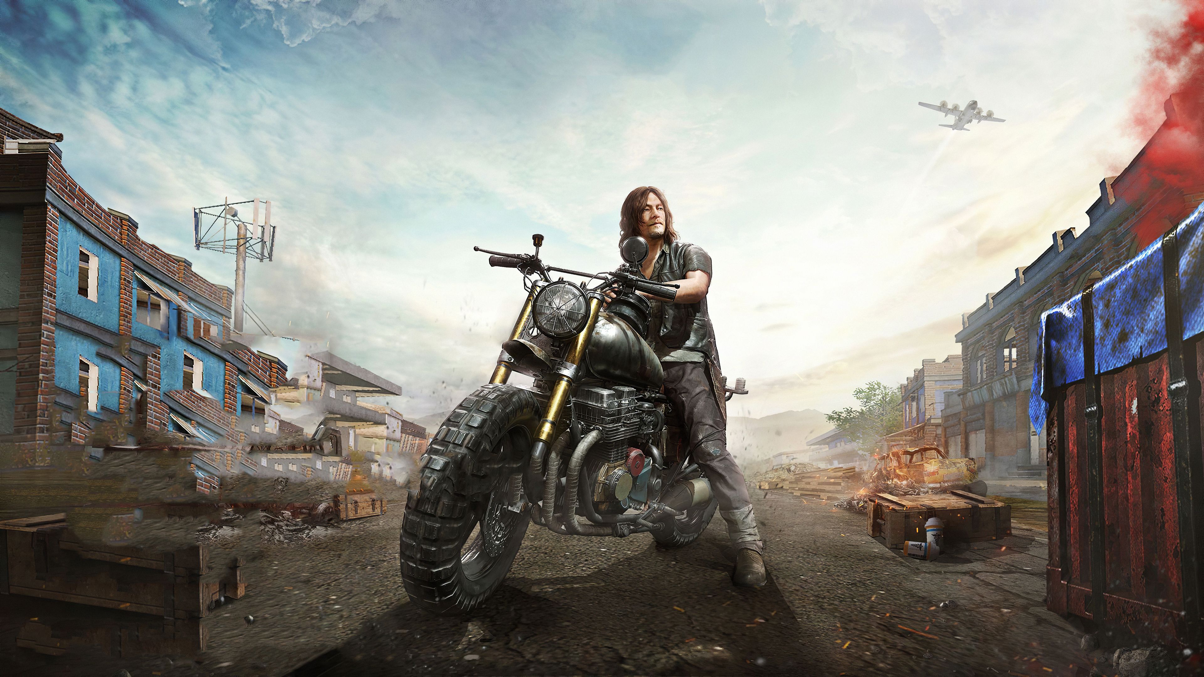 Daryl Dixon PUBG Mobile x The Walking Dead 4K Wallpaper. HD