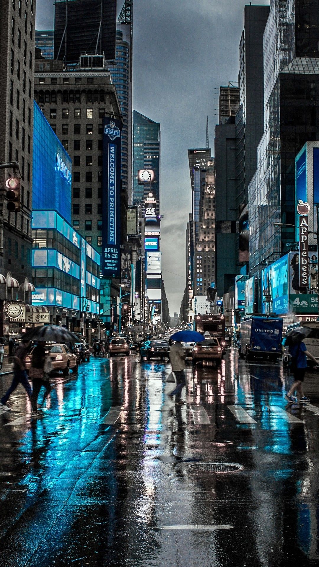 Blue night in New York City