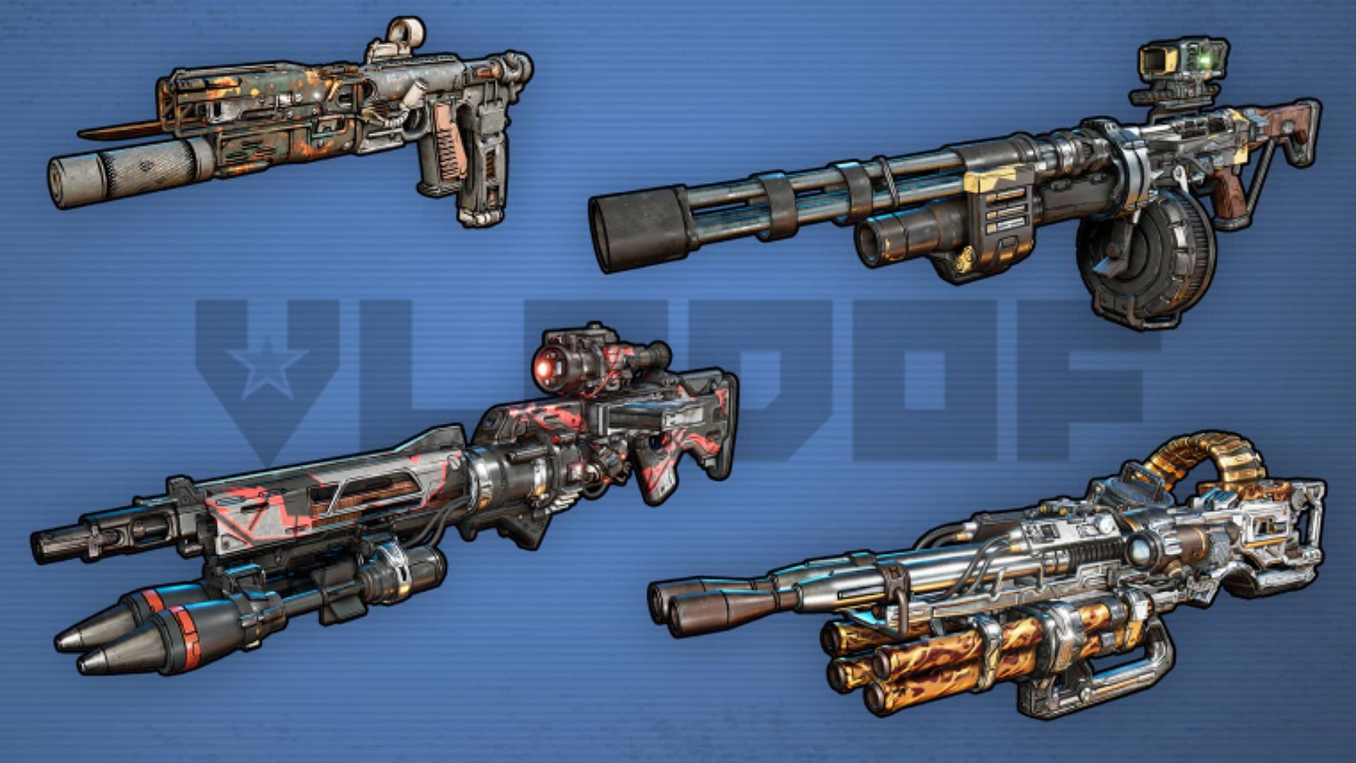 Бордерлендс 1 оружия. Borderlands 2 Vladof Weapons. Пушки из бордерлендс 3.