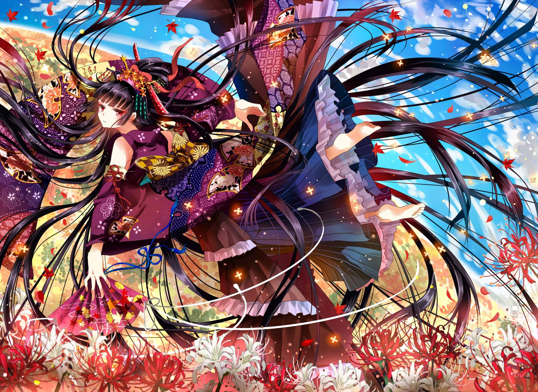 Vivid Colorful Anime Girl Wallpaperx1275