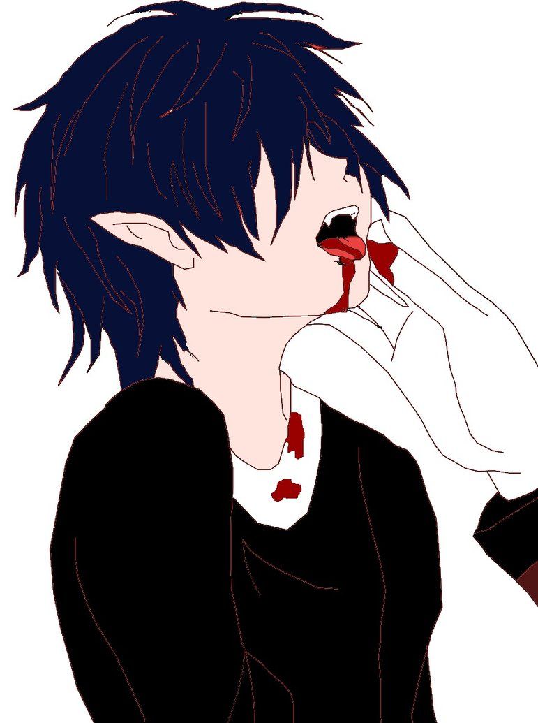 bloody anime vampire boy