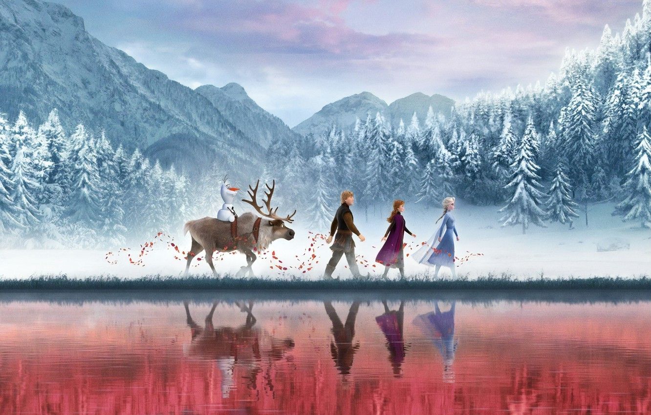 Photo Wallpapers Frozen, Red, Fantasy, Nature, Blizzard,