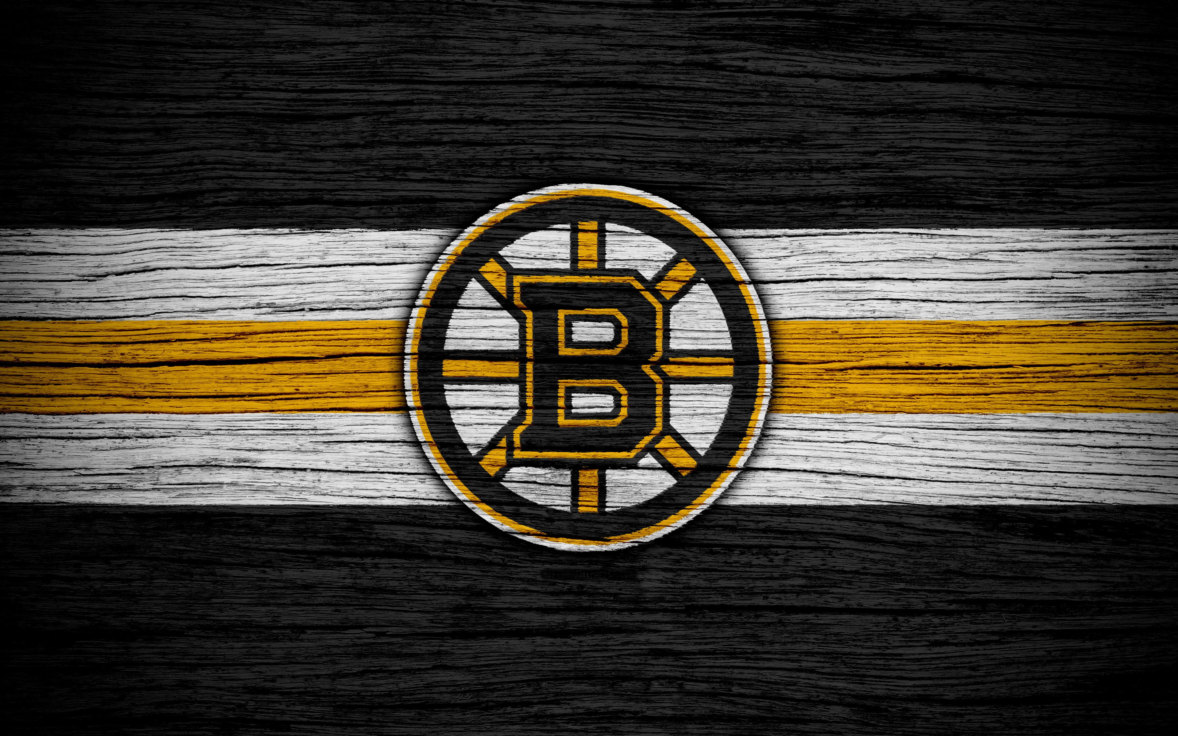 Download wallpaper Boston Bruins, 4k, hockey club, NHL, Eastern