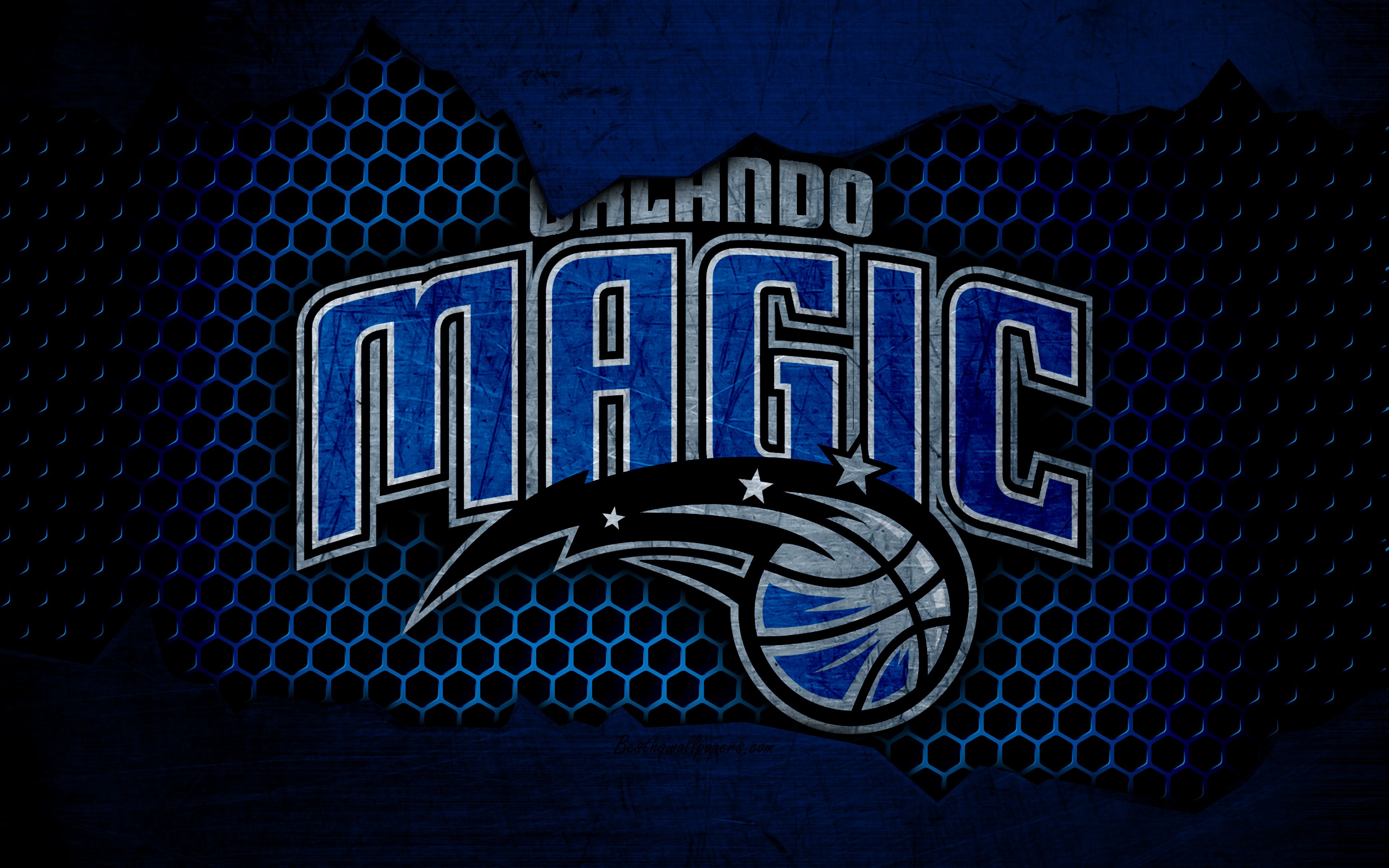 Download wallpaper Orlando Magic, 4k, logo, NBA, basketball