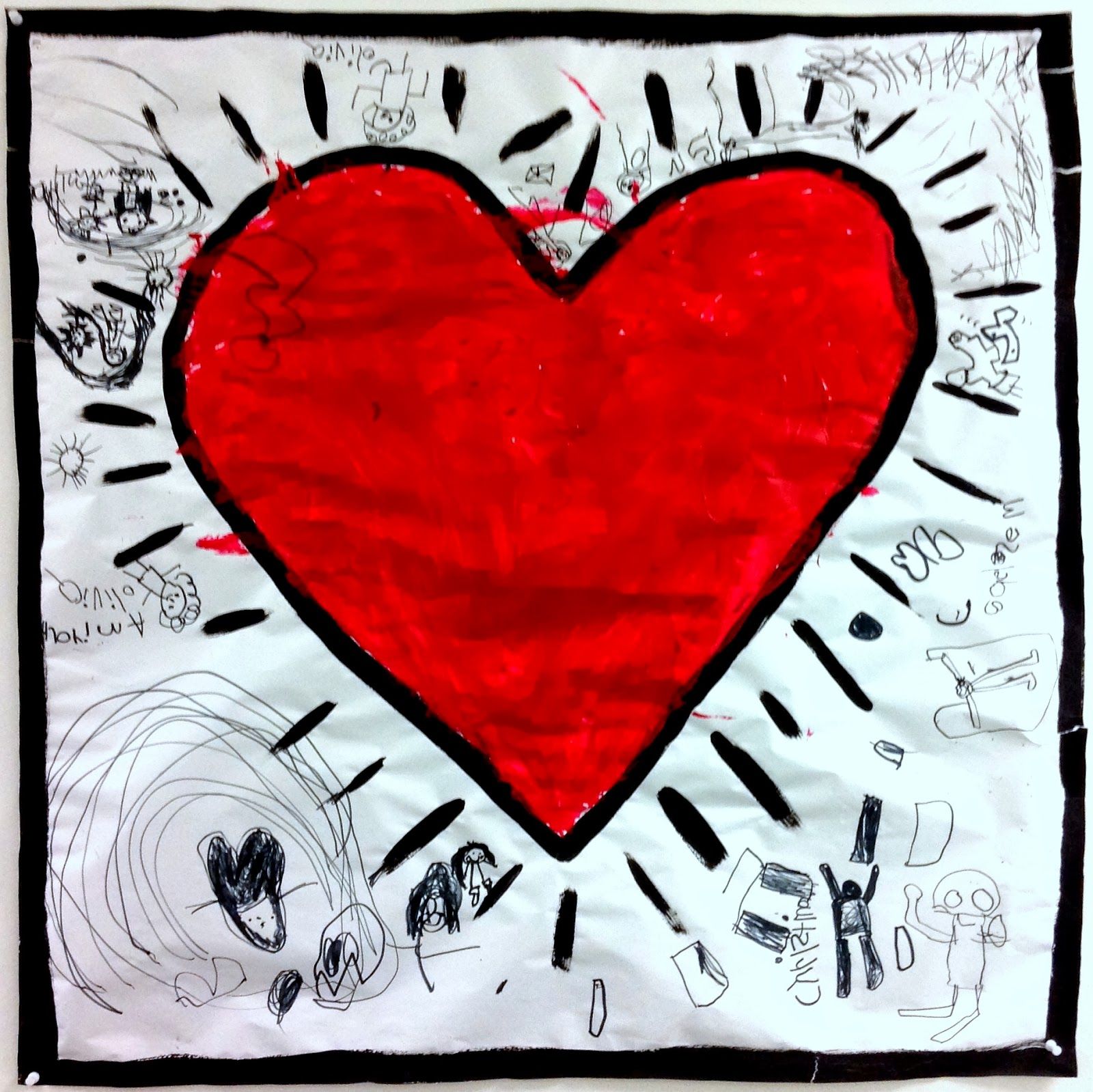 keith haring valentines. Elementary art projects, Keith haring