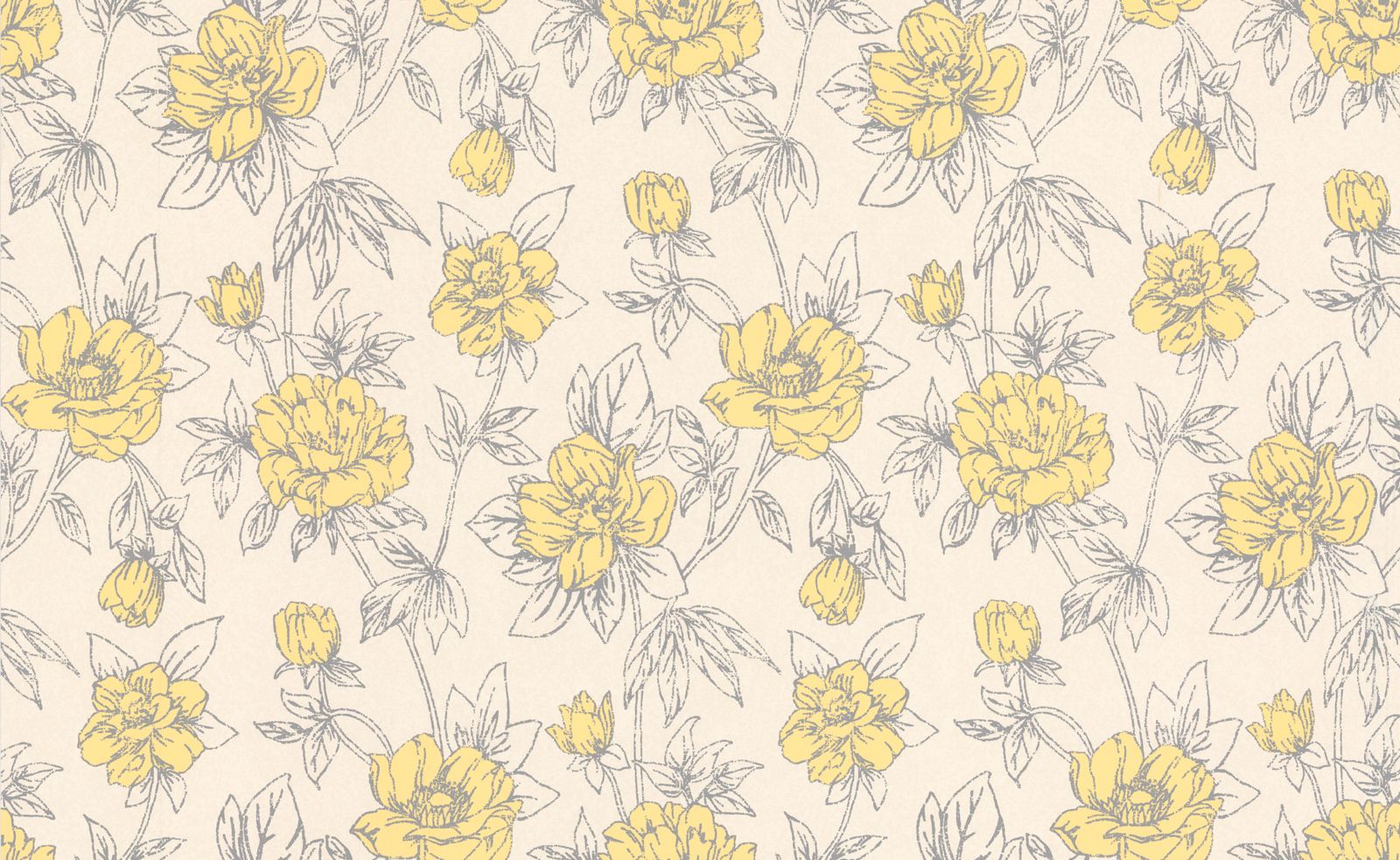 Free download Vintage Yellow Floral Wallpaper Spring yellow