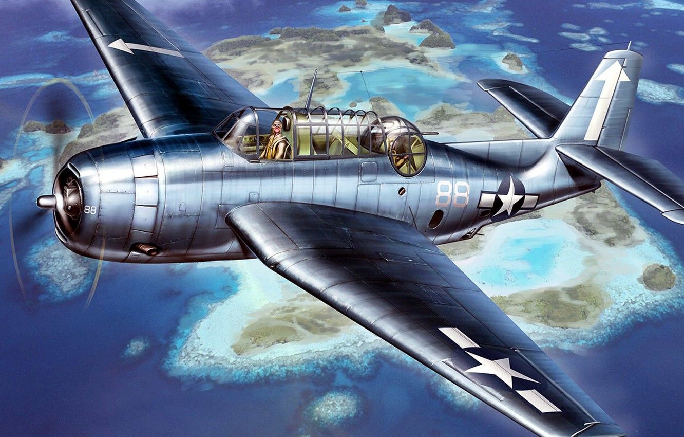 Wallpaper Figure, Art, Grumman, Avenger, Avenger, TBF, American Torpedo Bomber, Carrier Based Torpedo Bomber Image For Desktop, Section авиация