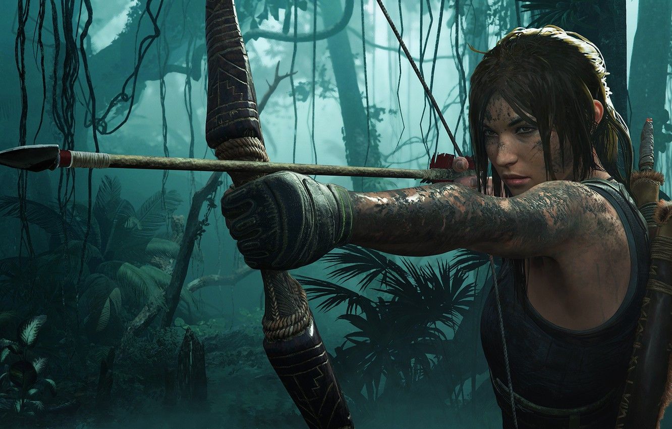 Wallpaper hair, bow, Tomb Raider, Lara Croft, Shadow of the Tomb