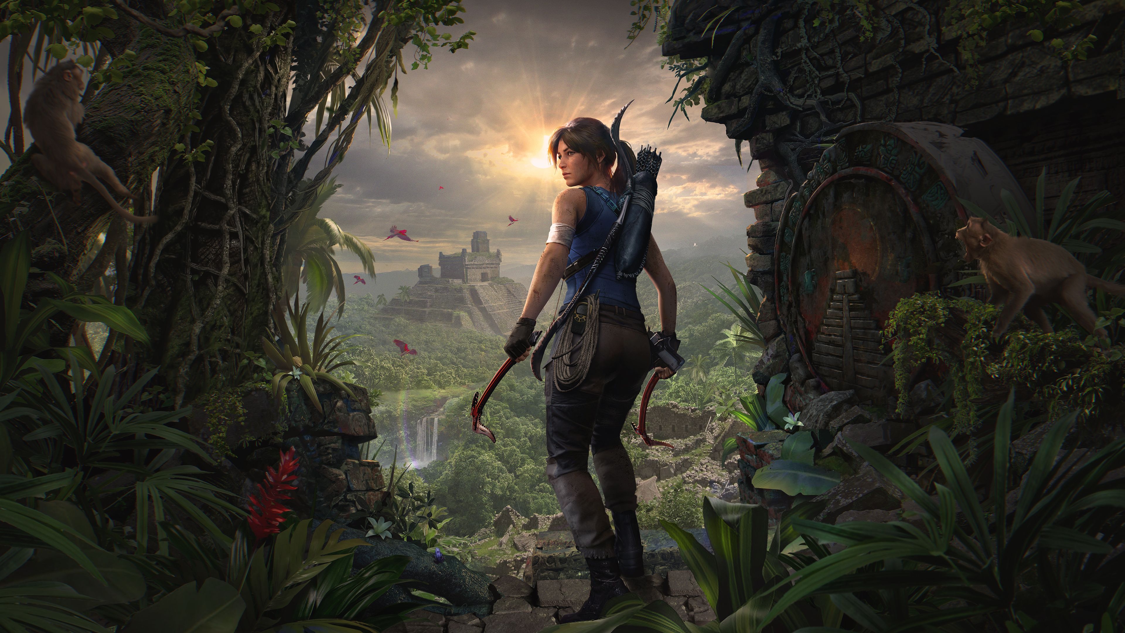 Shadow Of The Tomb Raider Lara Croft 4k 1366x768