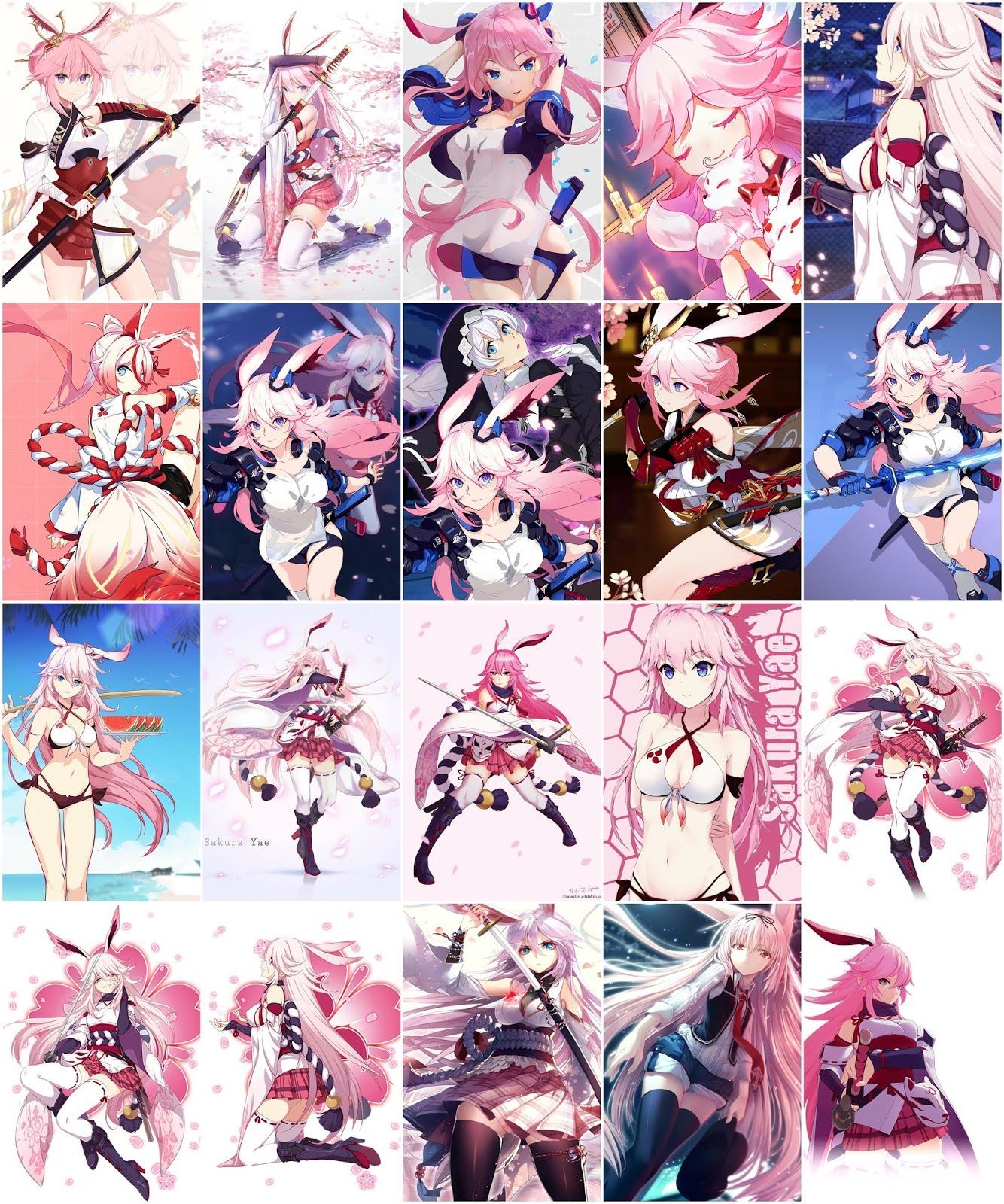 Honkai Impact 3 (Yae Sakura) Wallpaper For Mobile Phone (Part
