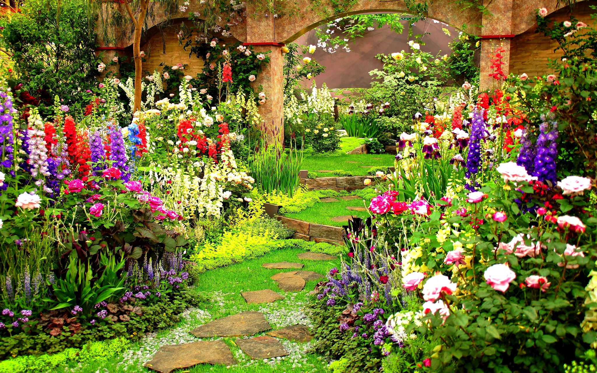 красивые цветы в саду фото