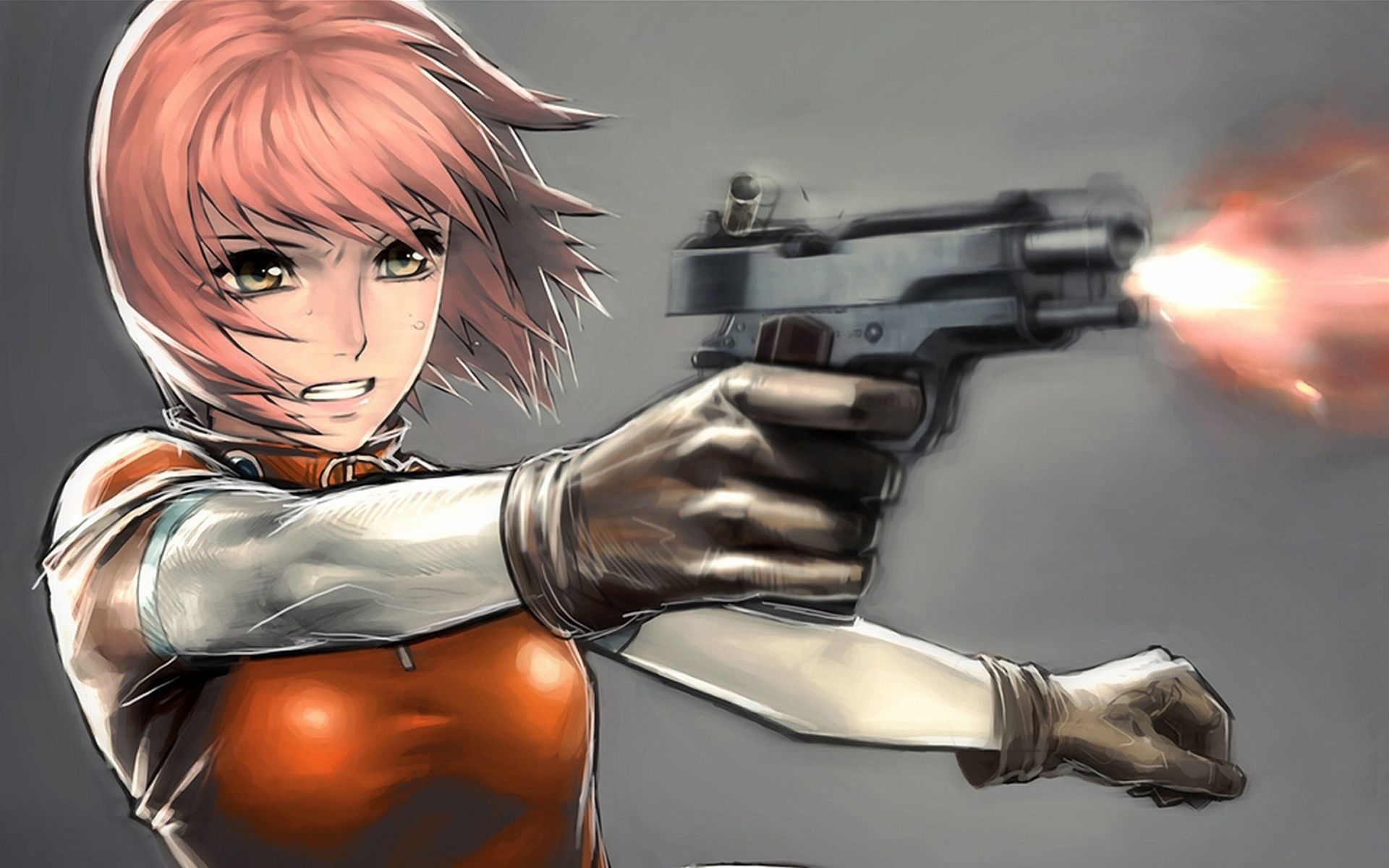 Wallpaper Mikasa Ackerman, Attack of the Titans, gun, shot, girl