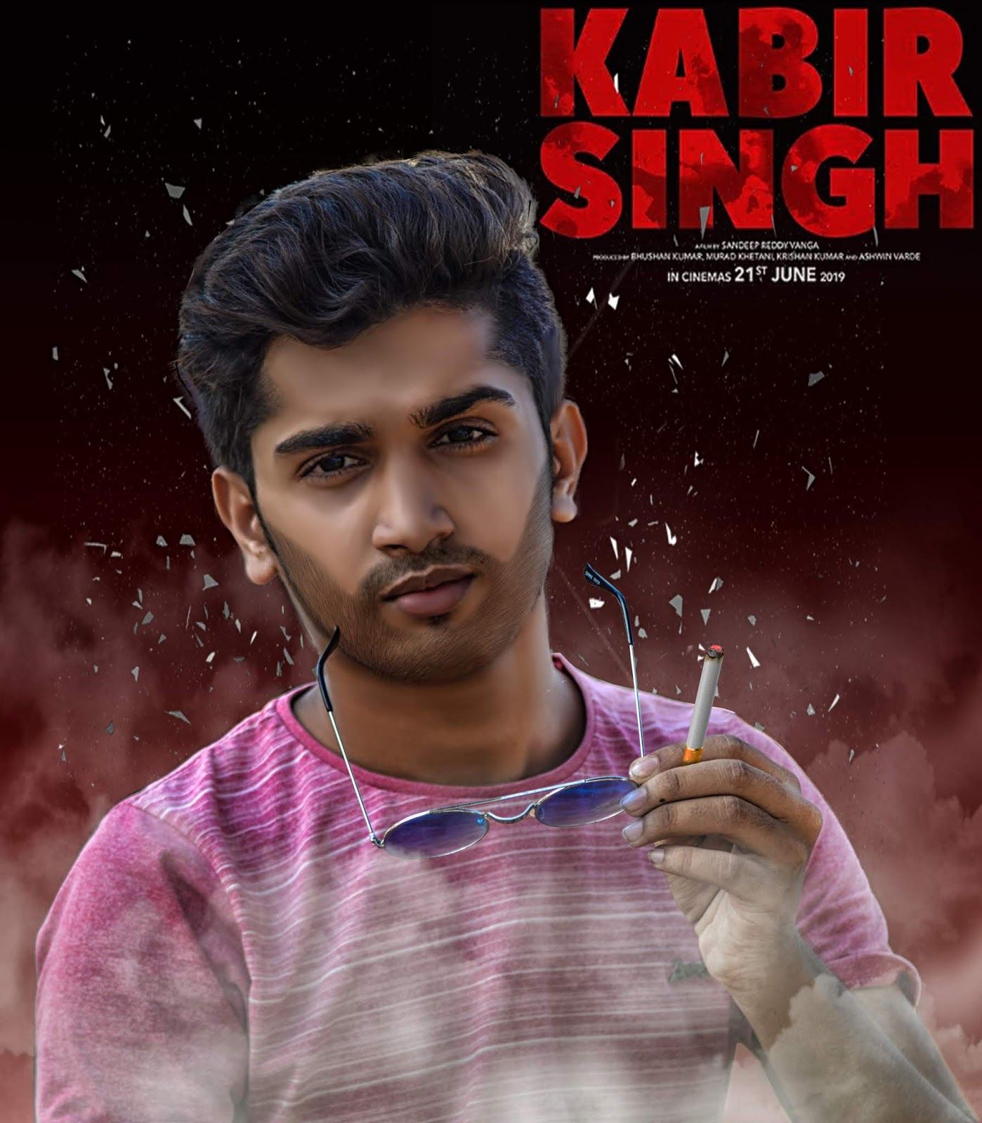 Kabir Singh Movie Poster Editing Stocks