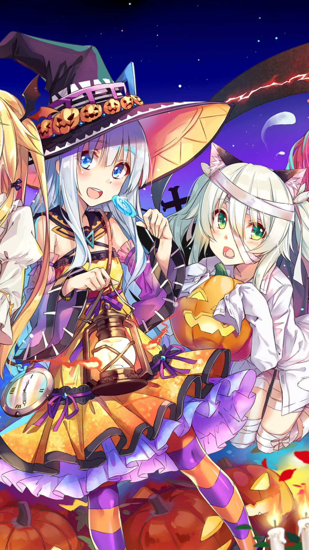 Halloween Anime Girls Wallpaper