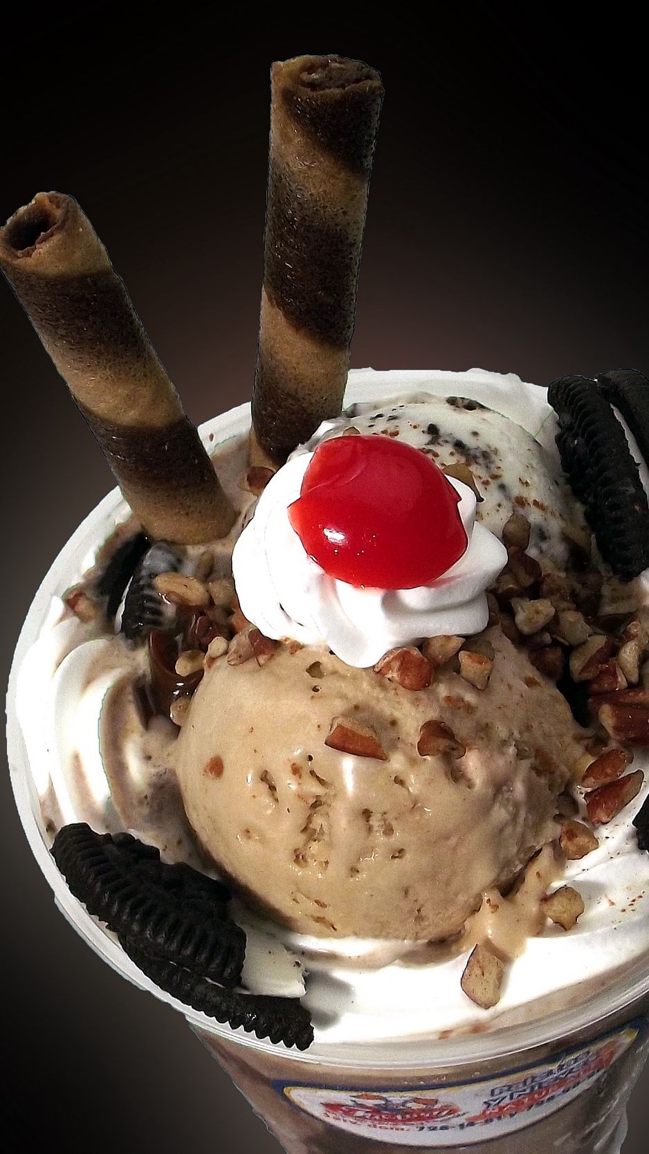Download wallpaper 938x1668 ice cream, dessert, oreo, frappuccino