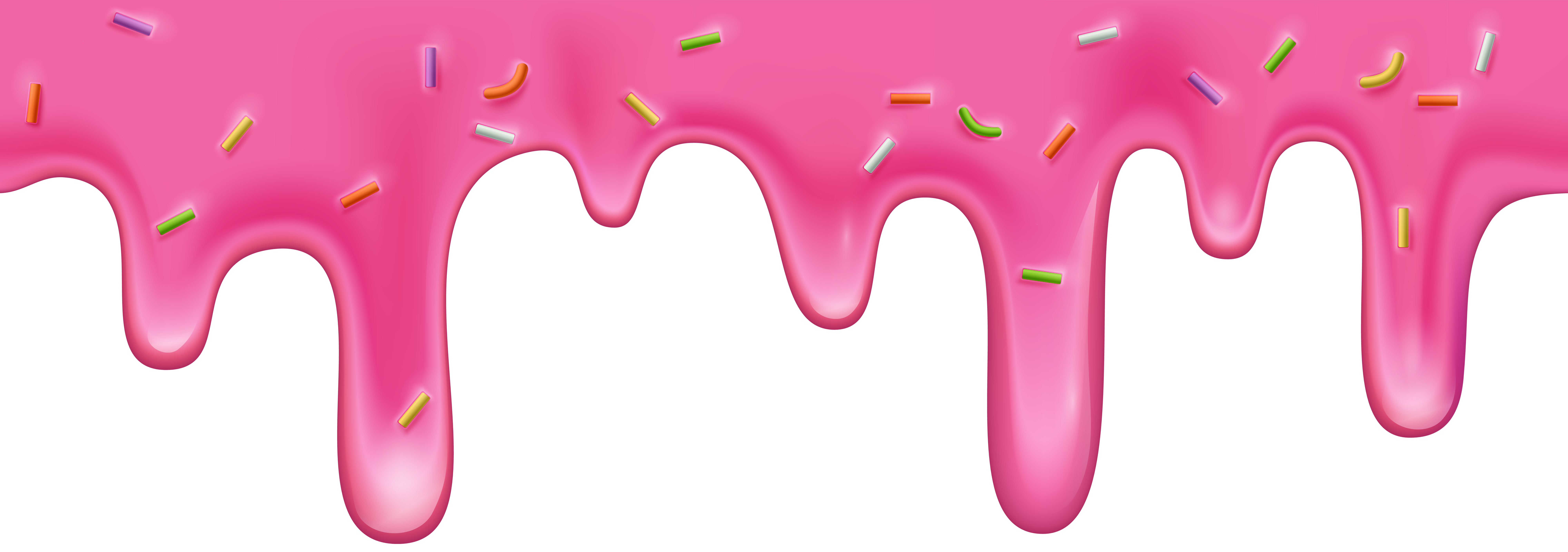 Pink Cream Drip Clip Art Image