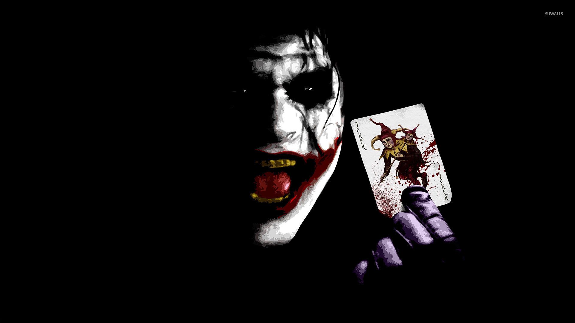 Res: 1920x1080, The Joker holding a card Dark Knight