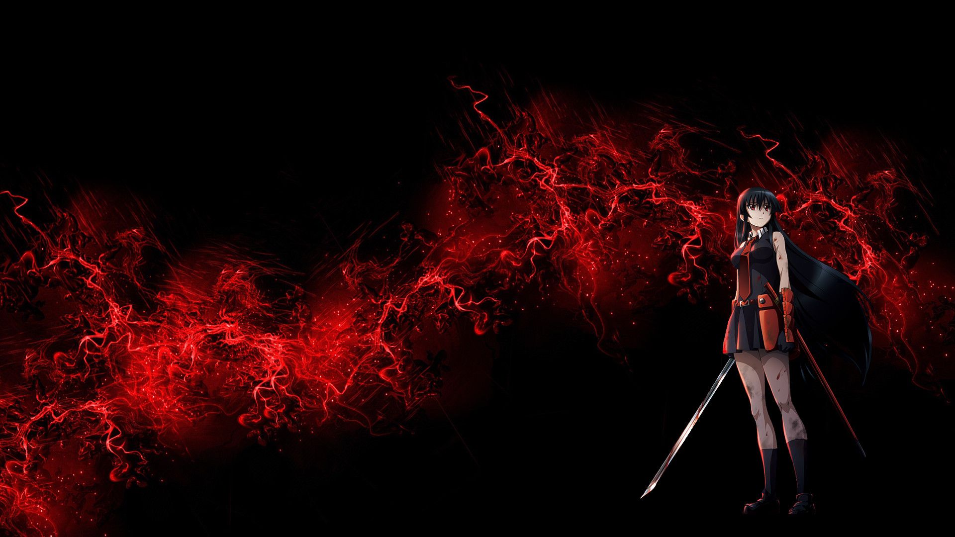 Red and Black Anime Wallpaper