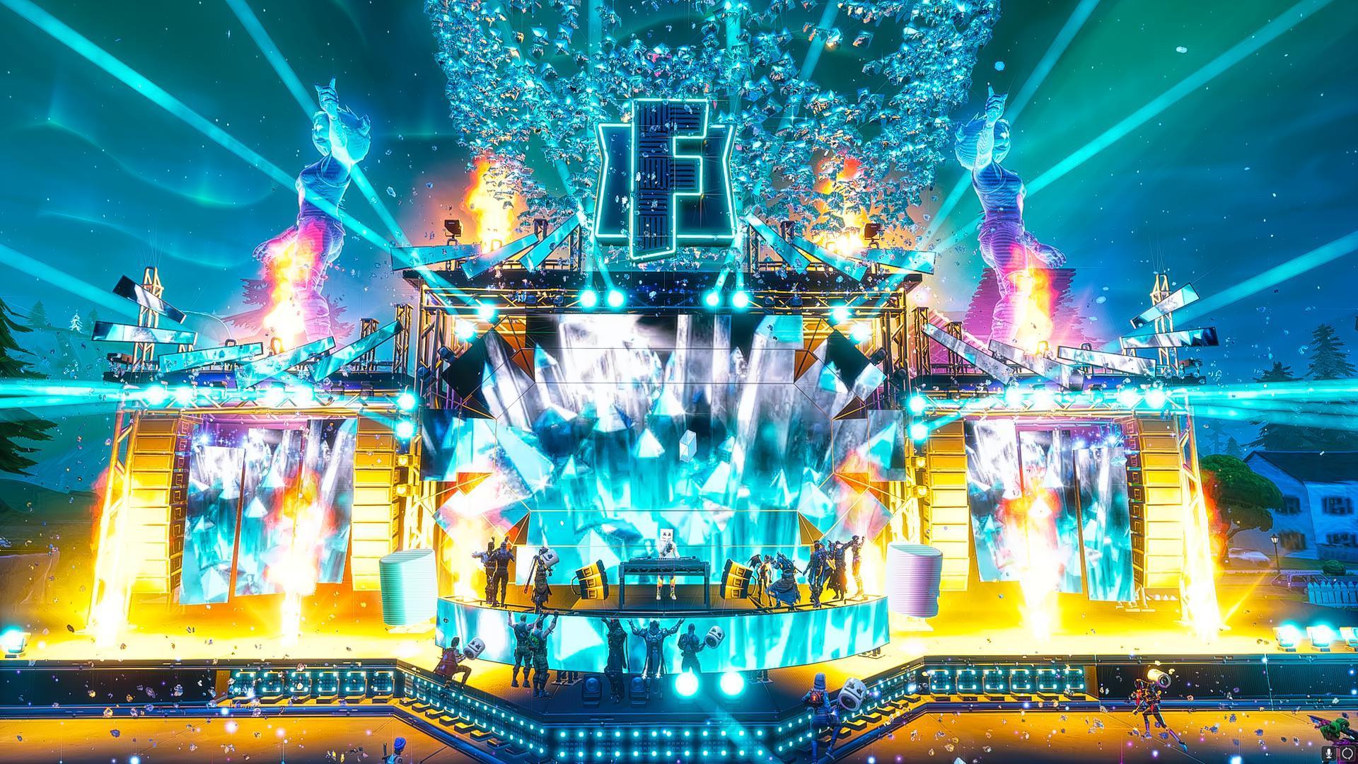 Fortnite HD Marshmello Concert Wallpaper • L2pbomb