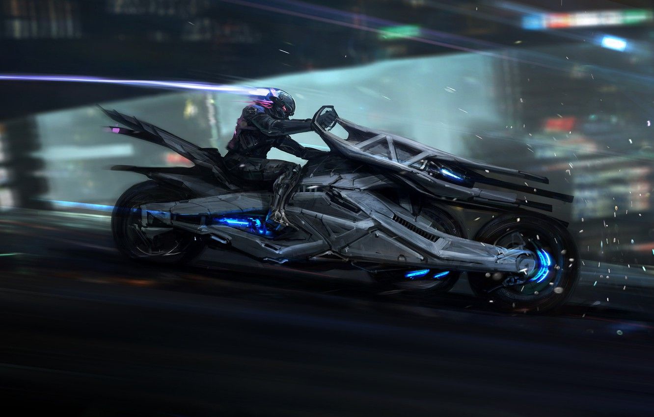 Cyberpunk Biker Girl Scifi HD Wallpaper 