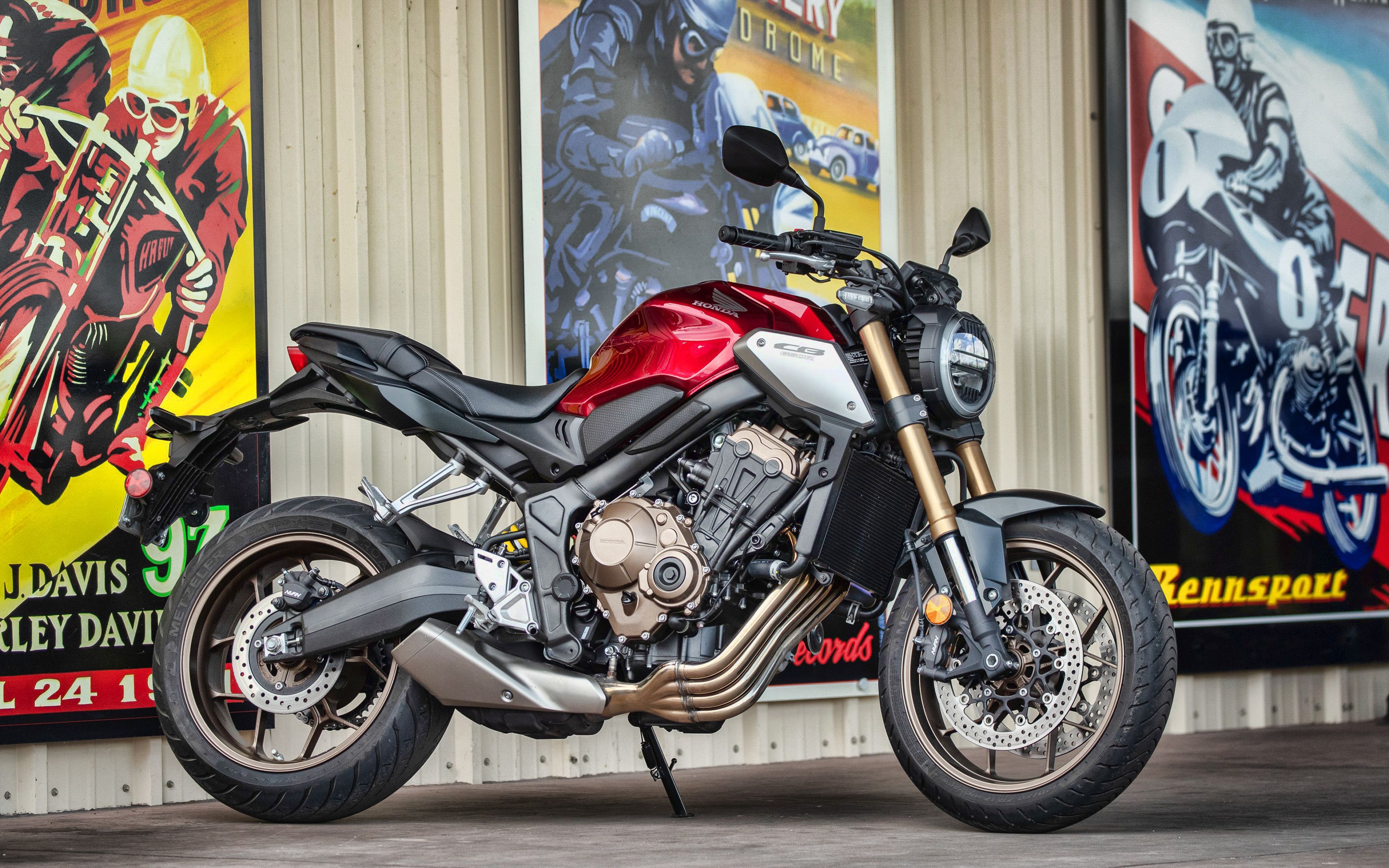 Download wallpaper Honda CB650R, 4k, side view, 2019 bikes