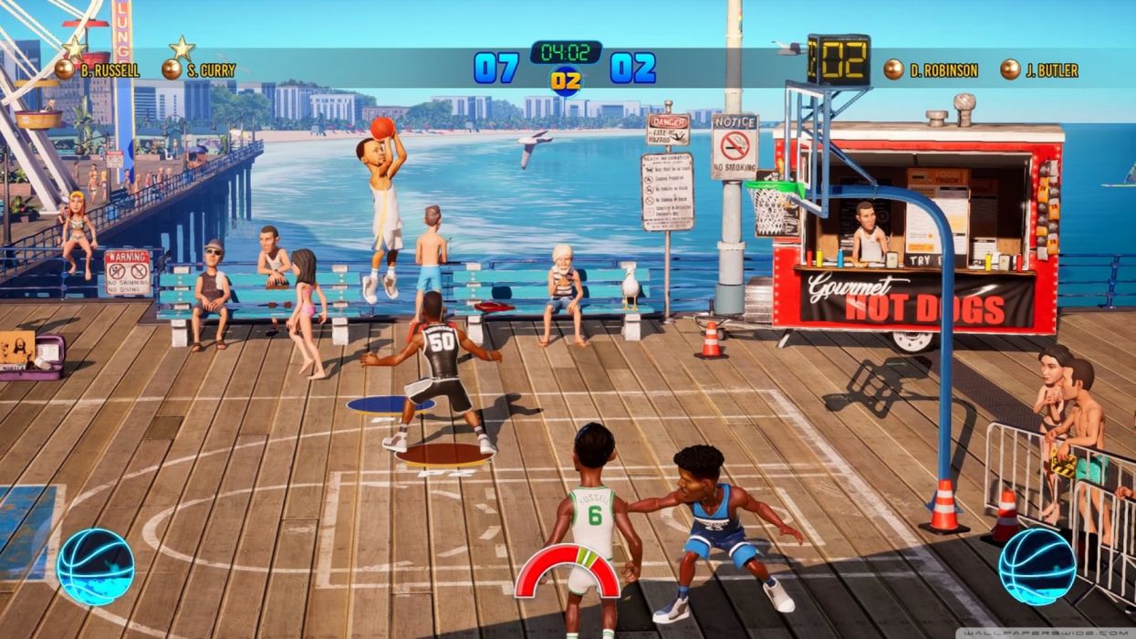 Nba Playgound Beach Basketball Wallpaper 1366x768 V1 Wallpaper