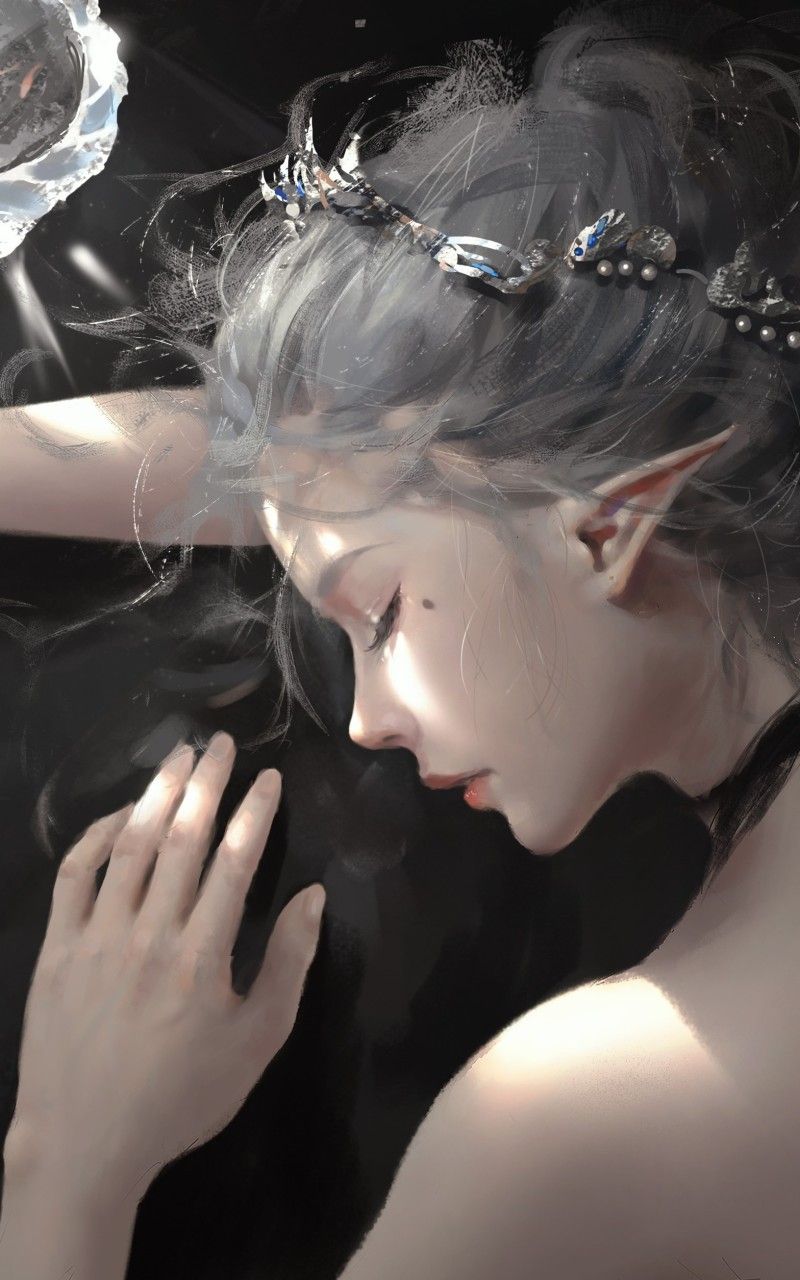 Elf Fantasy Girl Sleeping On Table 5k Nexus 7, Samsung