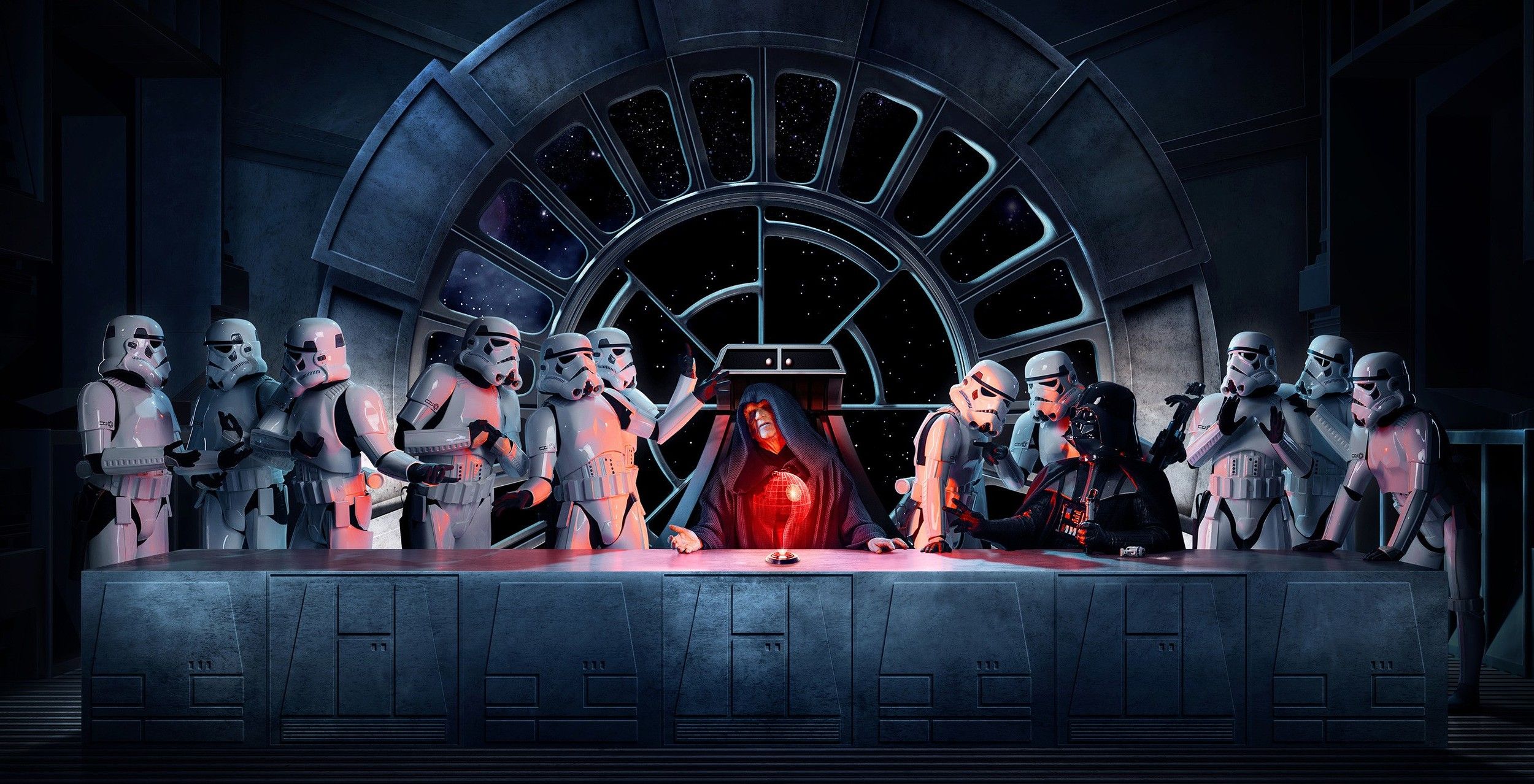 Darth Vader, Emperor Palpatine, Stormtrooper, Star Wars, The Last Supper Wallpaper HD / Desktop and Mobile Background