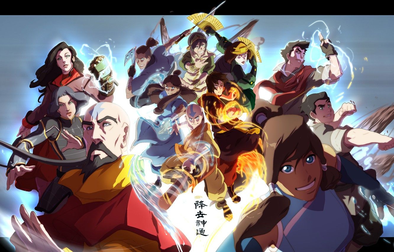 Wallpaper water, fire, earth, element, magic, the air, Avatar