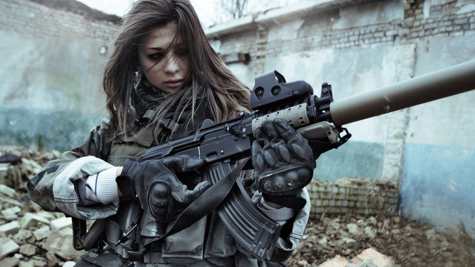 Woman Soldier wallpaper. Girl guns, Guns, Guns