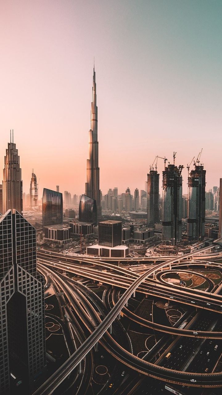 Dubai, skyline, cityscape, skyscrapers, buildings, Burj Khalifa