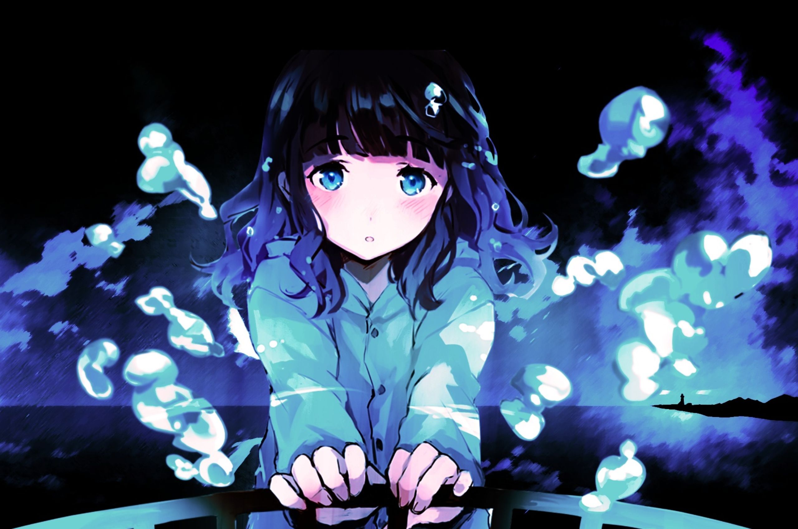 Anime Sad Girl Chromebook Pixel Wallpaper, HD Anime 4K