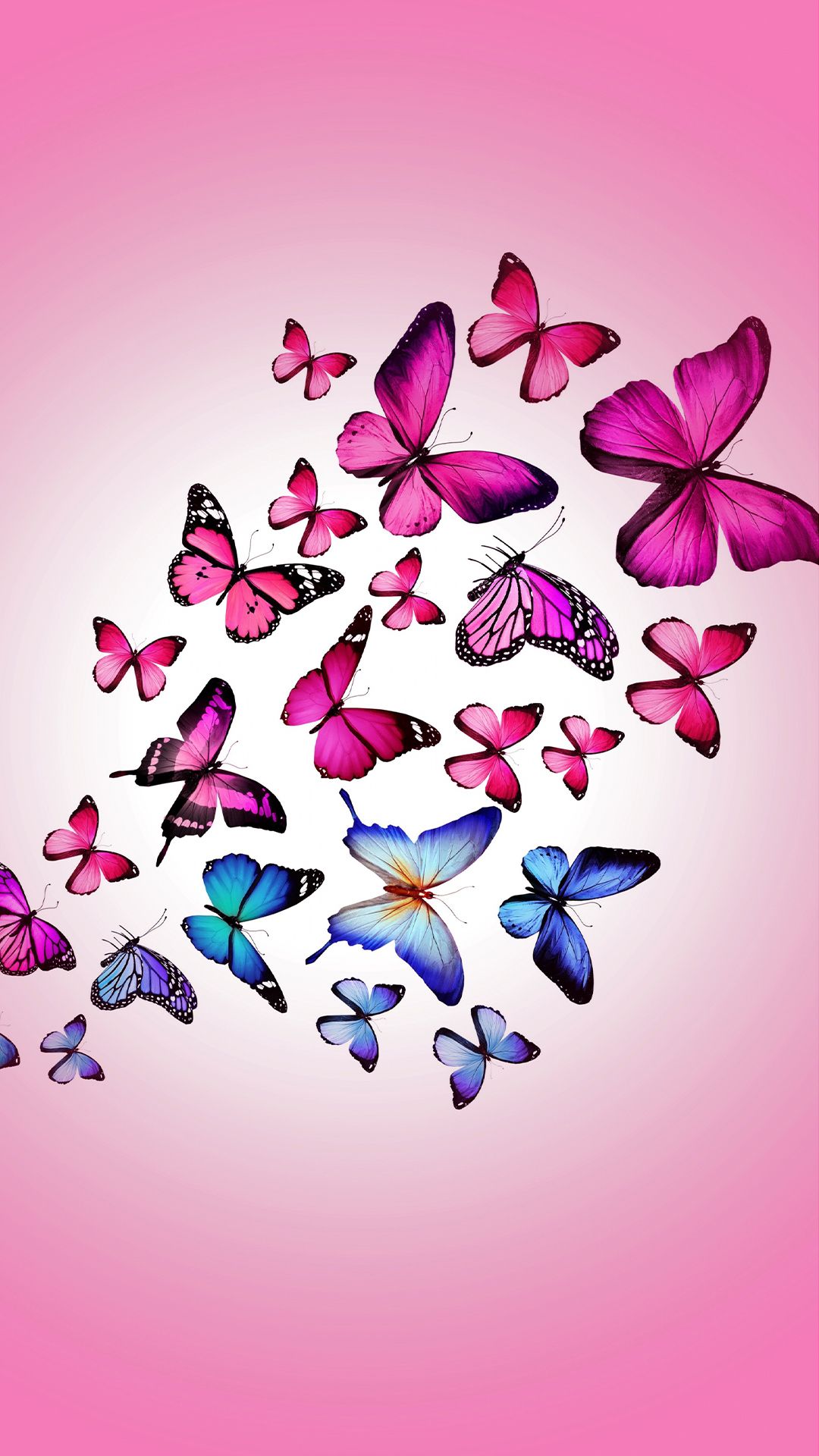 Pink Butterflies iPhone Wallpaper HD