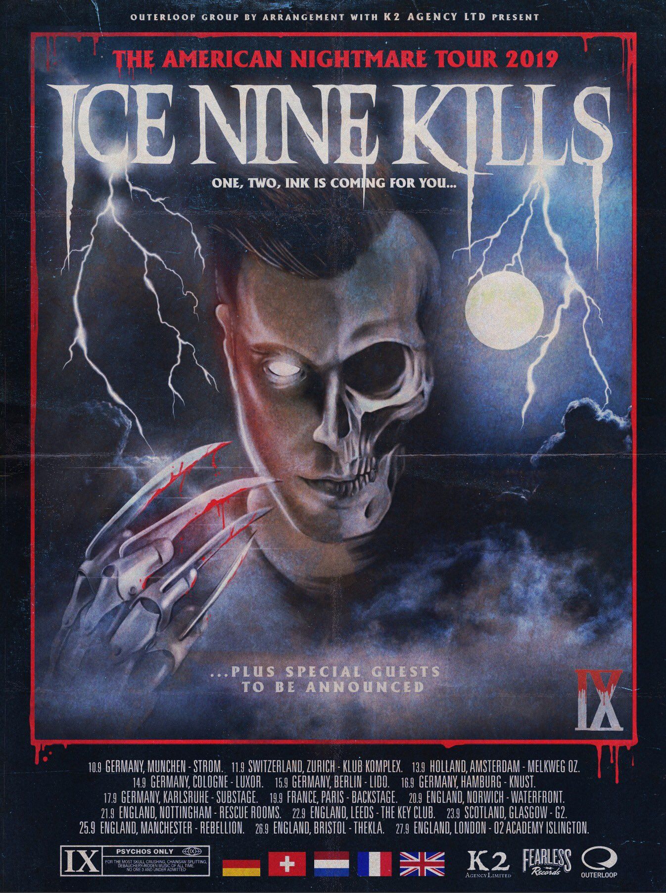 Ice Nine Kills Have Announced A Massive Tour Of Europe + The UK