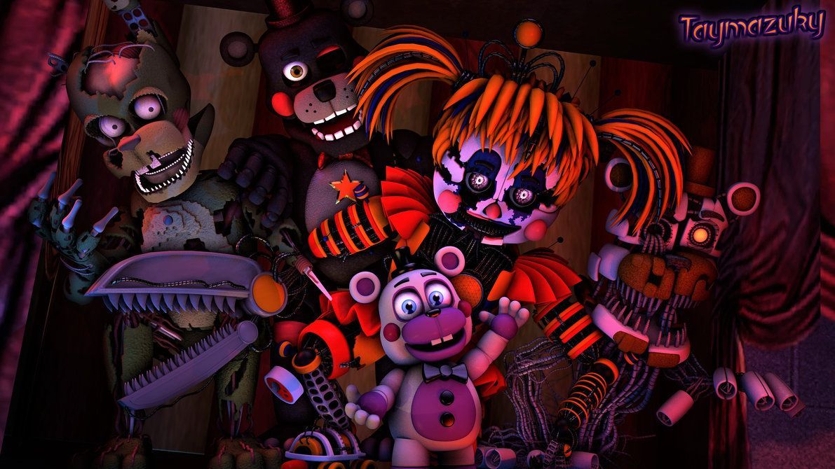 FNaF SFM] Pizzeria Simulator wallpaper by AftonProduction on