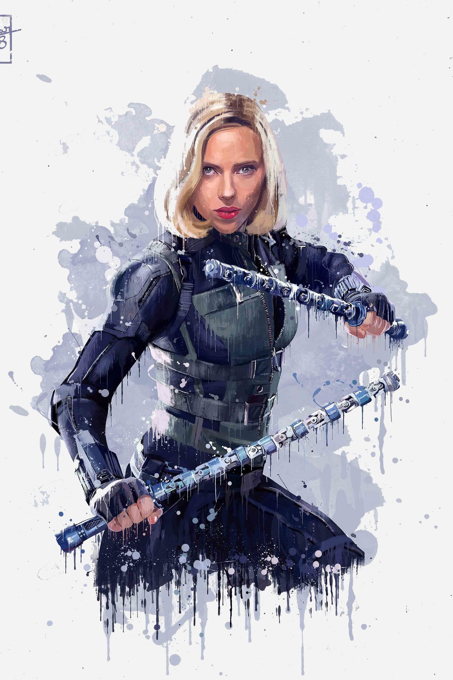 Download 1440x2960 wallpaper black widow, avengers: infinity war